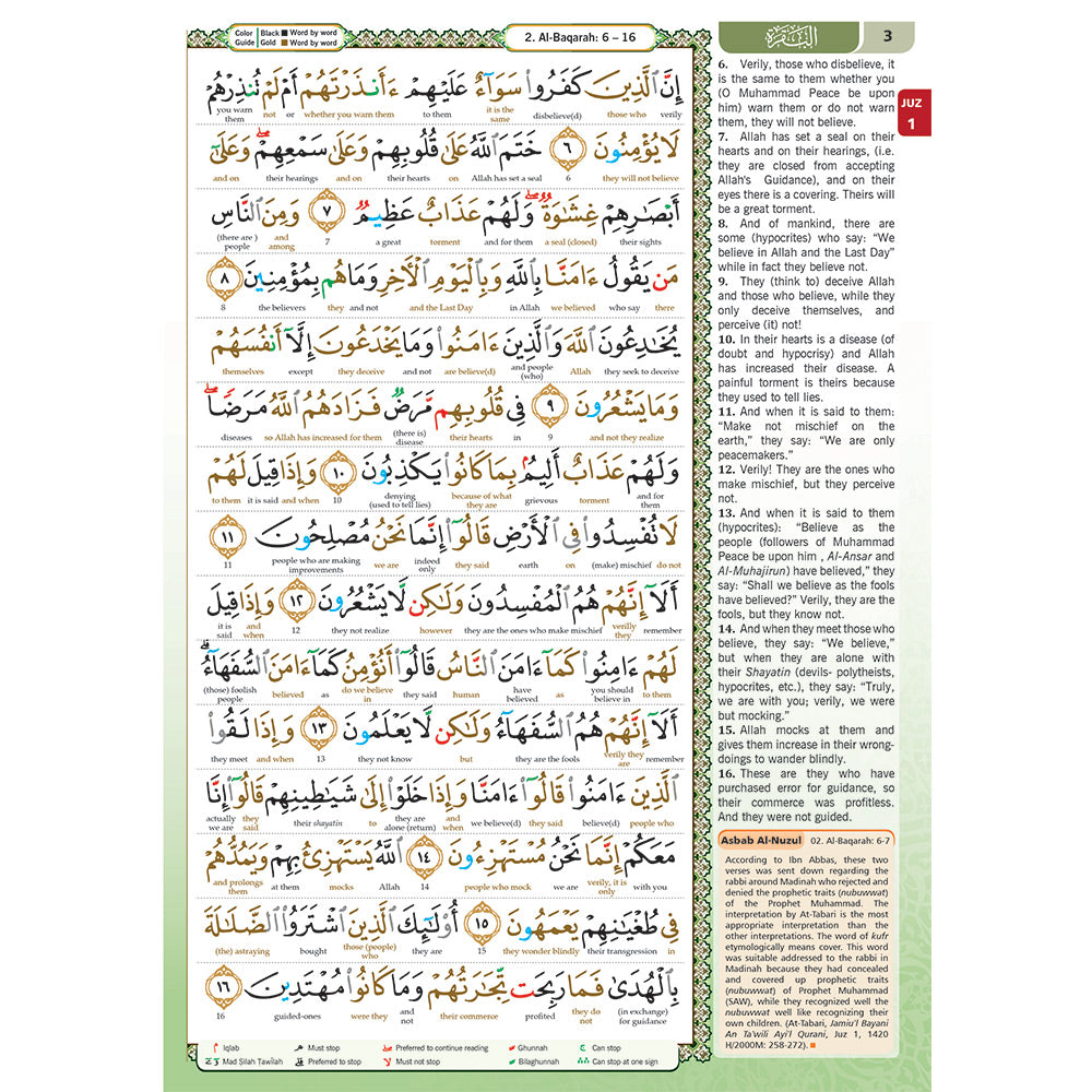 Al-Quran Al-Karim: The Noble Quran (Gold, Medium Size B5 (6.9” x 9.8"), Maqdis Quran)