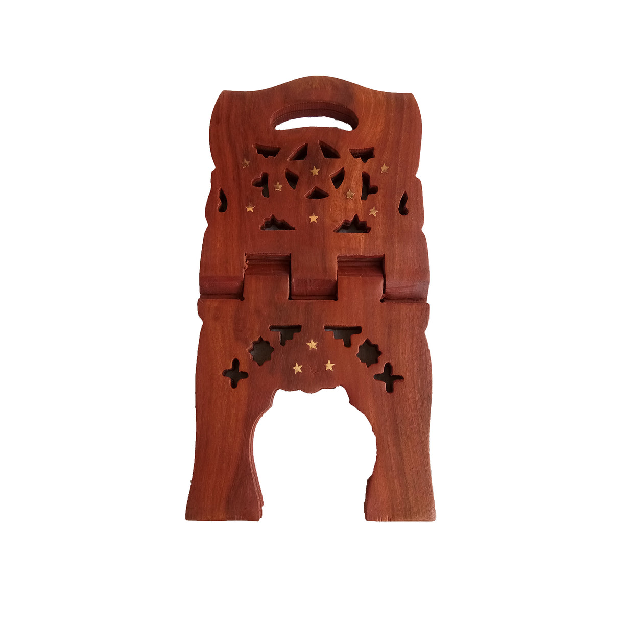 Beautiful Handmade Hardwood Quran Holder - Foldable Book Rest Traditional Living Room Home Decor Accents (15" x 8") - Medium size