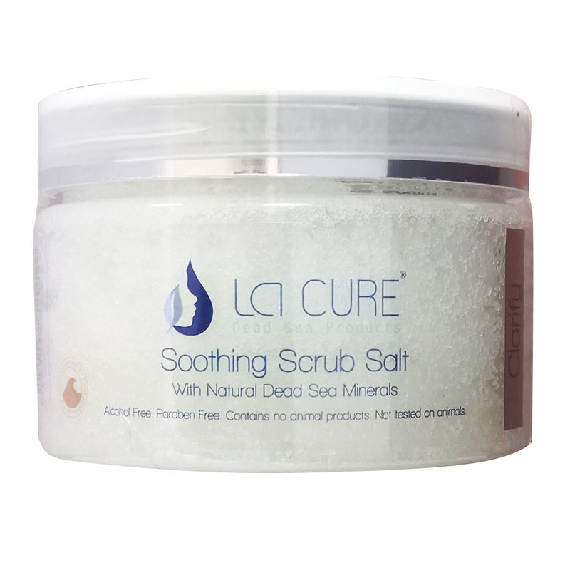 La Cure Dead Sea Soothing Scrub Salts Lavender Essential Oil , Natural Cream Exfoliant, Stretch Mark & Wrinkle Reducer , Body Scrub for Women & Men,(0.88 lb)