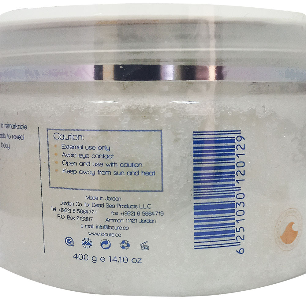 La Cure Dead Sea Soothing Scrub Salts Lavender Essential Oil , Natural Cream Exfoliant, Stretch Mark & Wrinkle Reducer , Body Scrub for Women & Men,(0.88 lb)