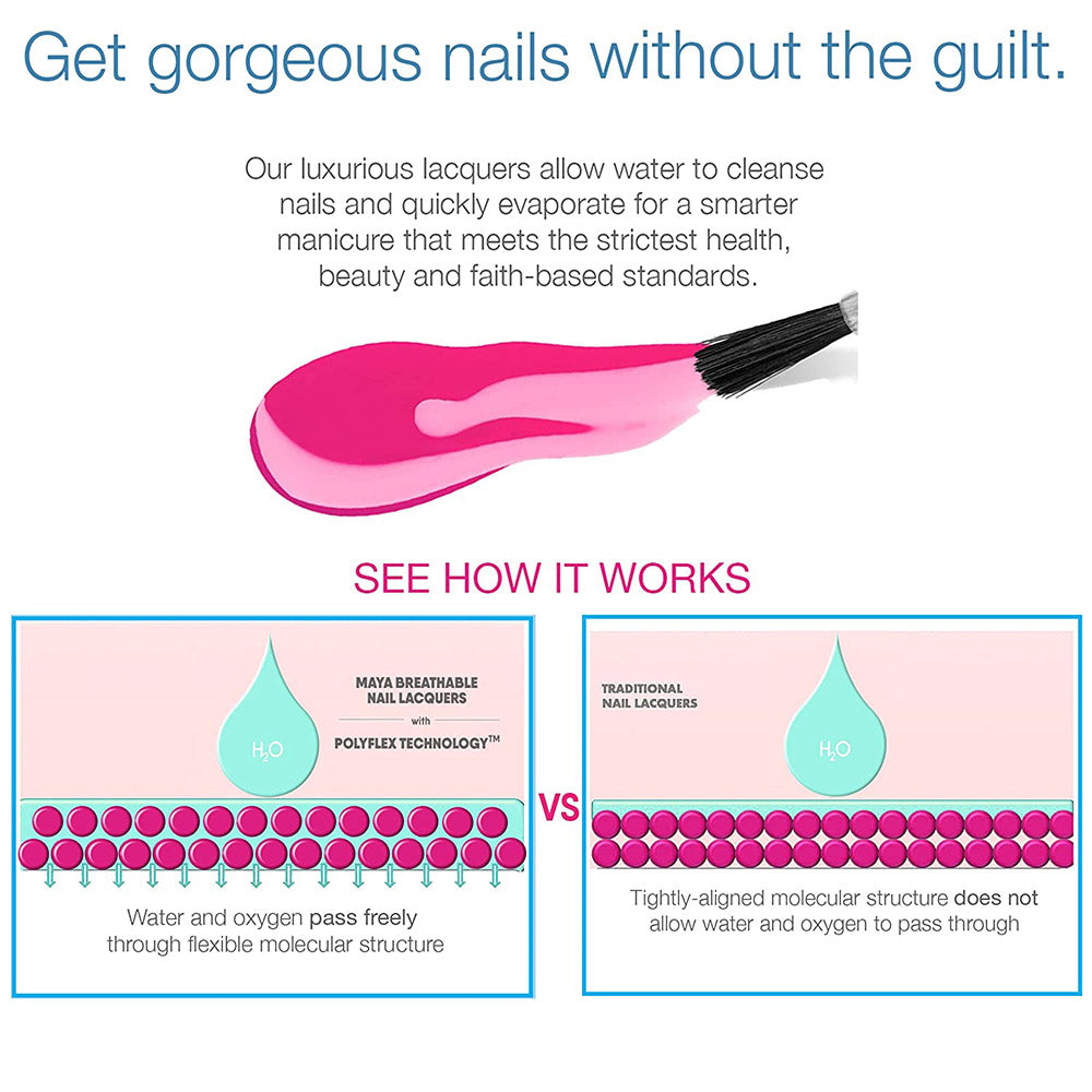 Plumberry Breathable Nail Polish, Halal Nail Polish, Fast-Drying