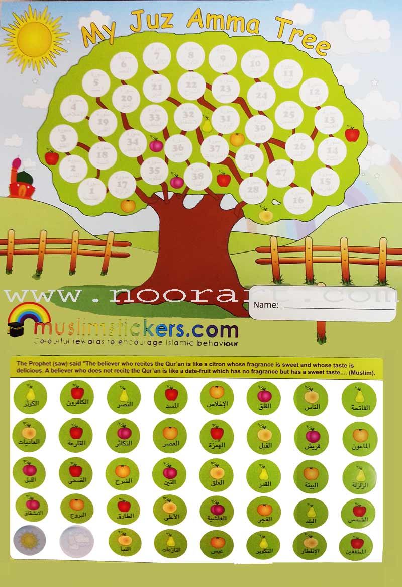 My Juz Amma Tree Chart (72 Stickers)
