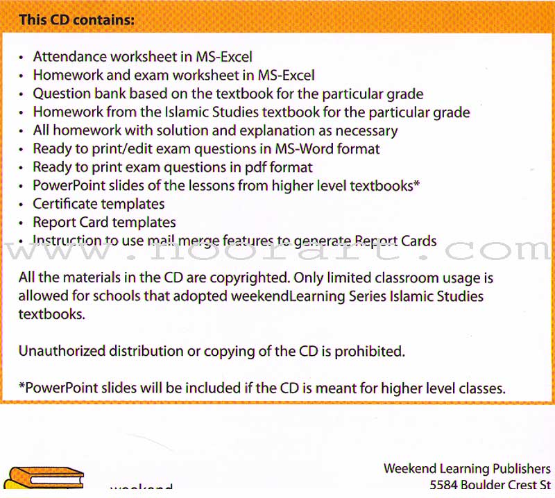 Weekend Learning Islamic Studies - Question Bank and Teacher's Resource: Levels 1-10 (Data CD, Old