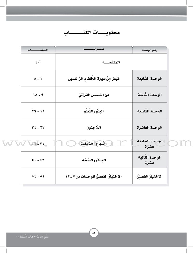 ICO Learn Arabic Workbook: Level 10, Part 2