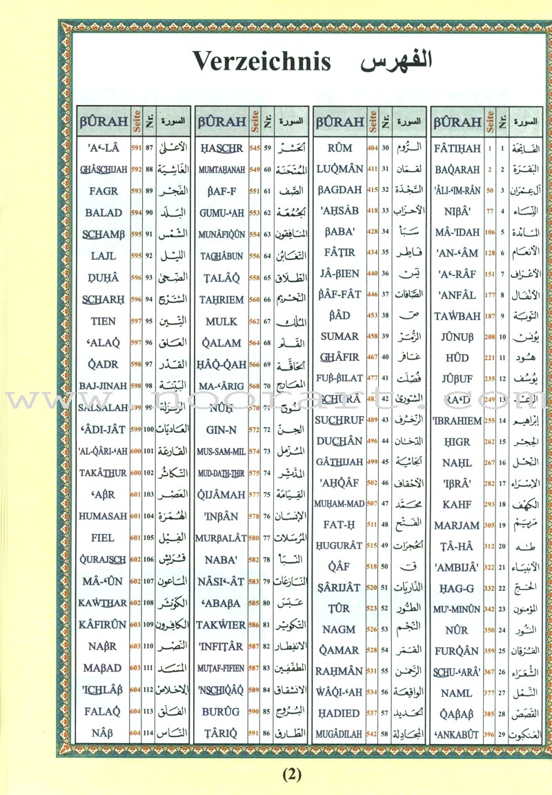 Tajweed Qur'an (Whole Qur’an, With German Translation and Transliteration)