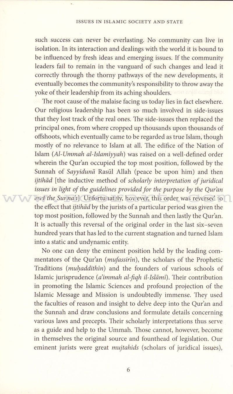 Issues in Islamic Society & State (Hardcover)