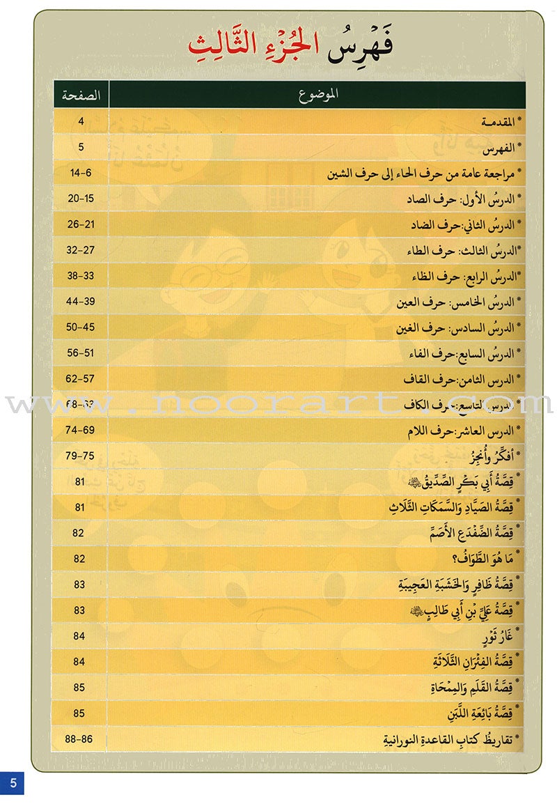 Journey with al-Qaidah an-Noraniah from Alif to Ya: KG Level, Part 3 (5–6 Years) رحلة مع القاعدة النورانية من الألف إلى الياء