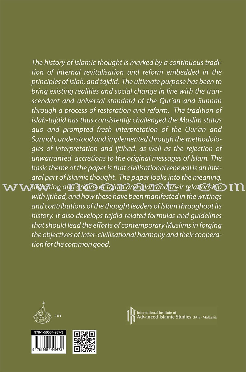 Tajdid, Islah And Civilisational Renewal In Islam