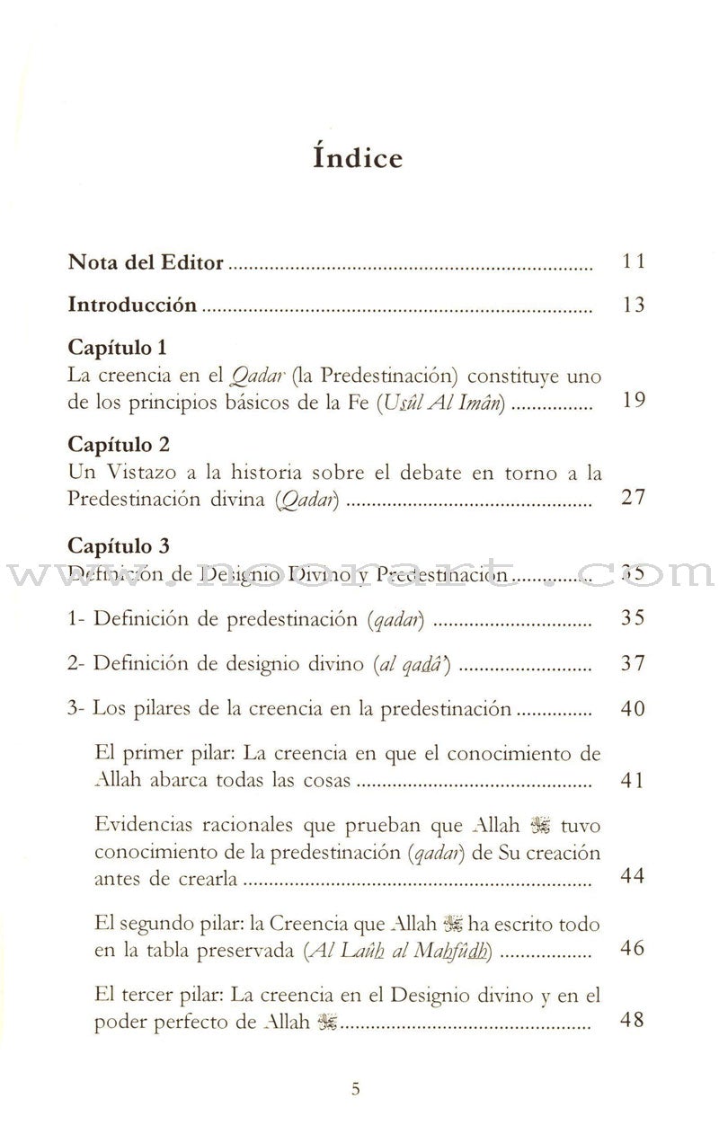Designio Divino Y Predestinación -Divine Will and Predestination القضاء والقدر