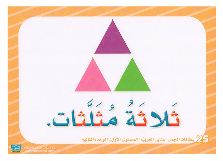 Sanabel Flash Cards: Word and Sentences Level 1 سنابل الجمل والكلمات