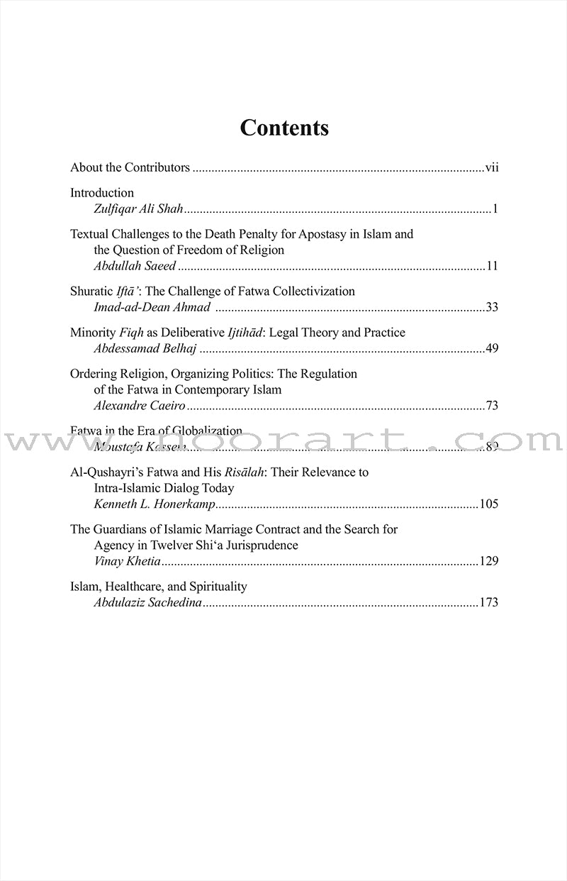 Ifta’ and Fatwa in the Muslim World and the West