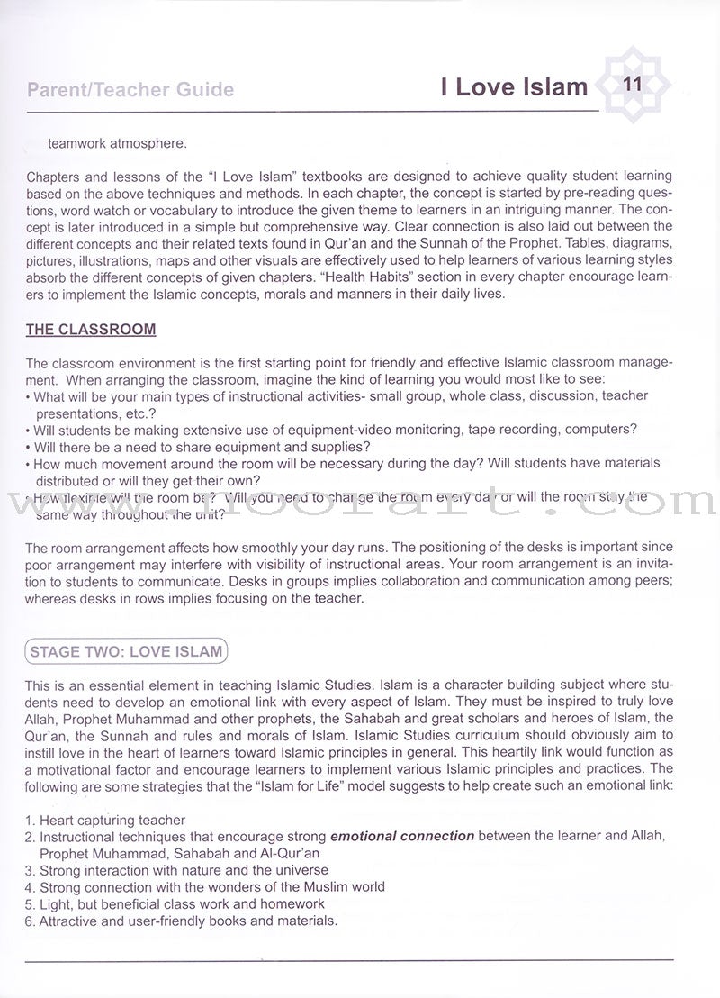 I Love Islam Teacher/Parent Guide: Level 1