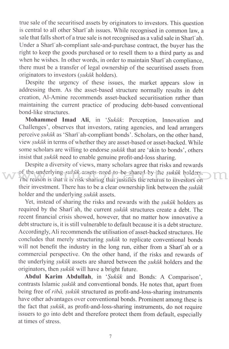 Islamic Finance: Issues in Sukuk and Proposals for Reform