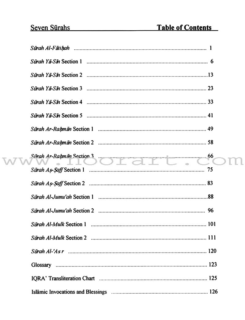 Seven Surahs for the Classroom Textbook (Junior Level)