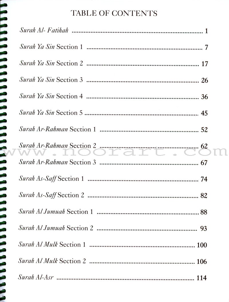 Seven Surahs for the Classroom Workbook (Junior Level)