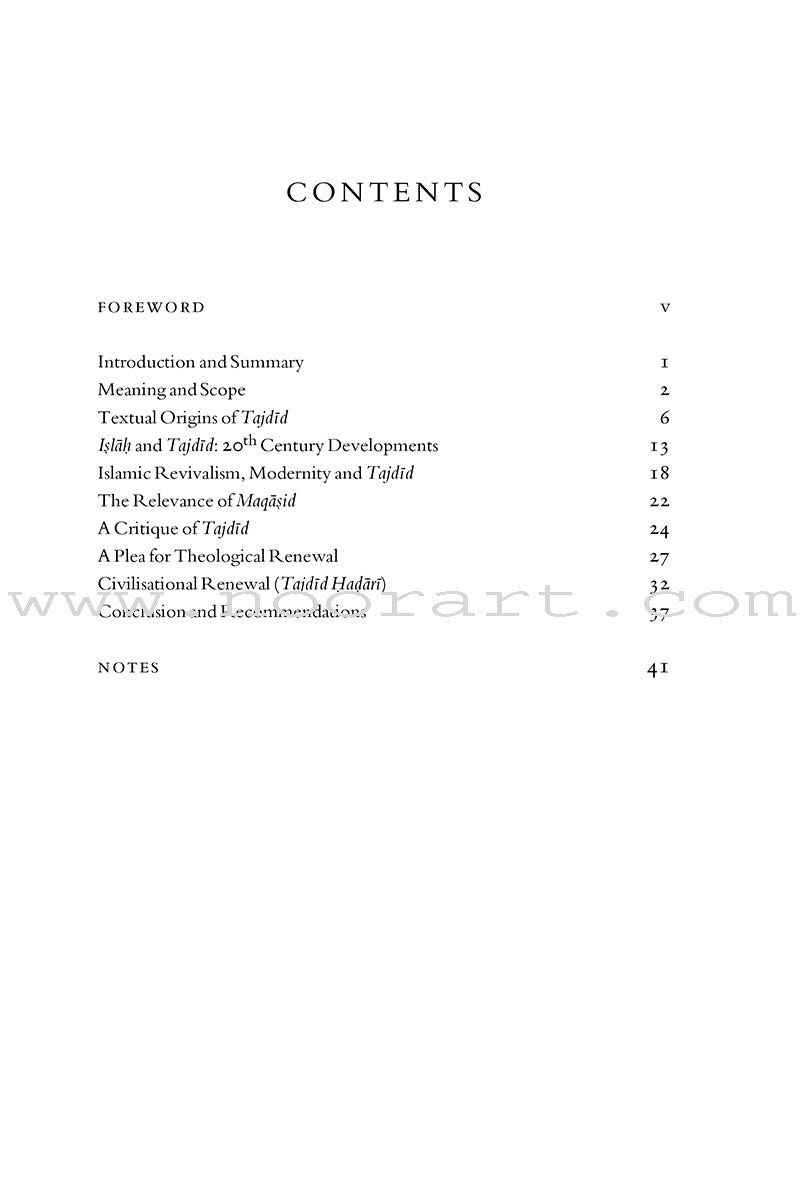 Tajdid, Islah And Civilisational Renewal In Islam