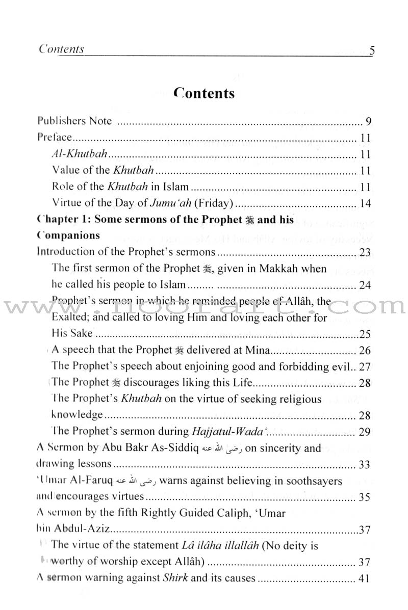 Selected Friday Sermons