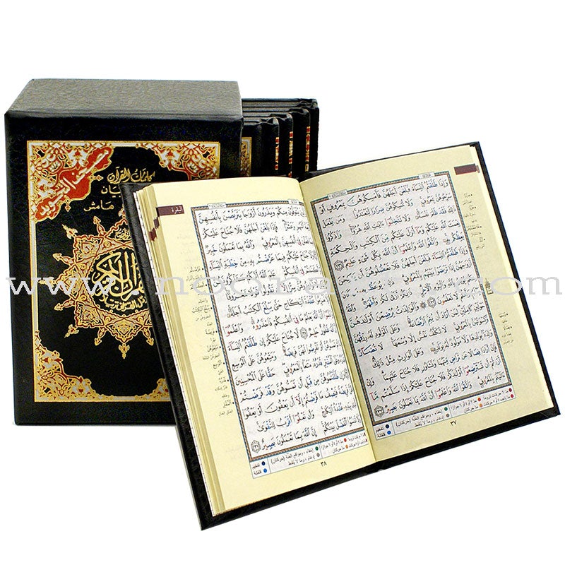 Tajweed Quran - Pocketsize (6 Parts) (Colors May Vary)