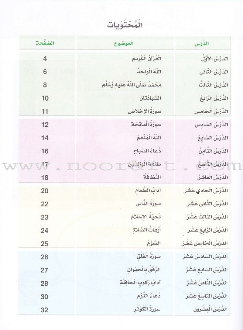 Islamic Sanabel KG 1 سنابل الإسلام