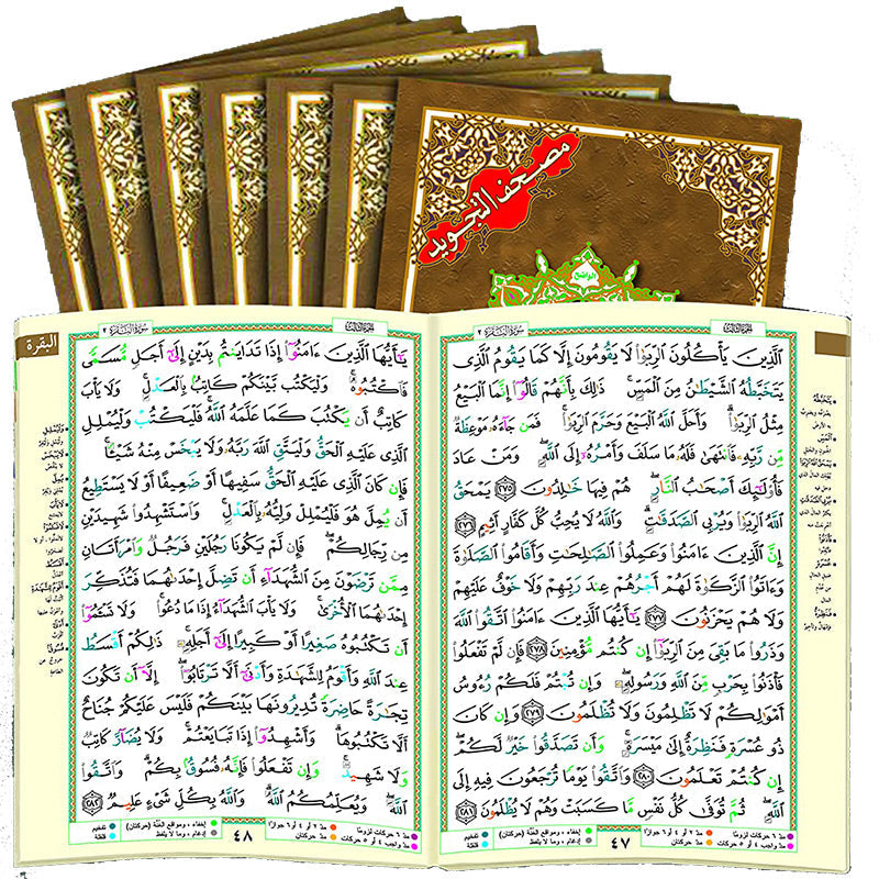 Tajweed Qur'an (Whole Qur'an, 30 Individual Books, With Leather Case) (10"x14") مصحف التجويد
