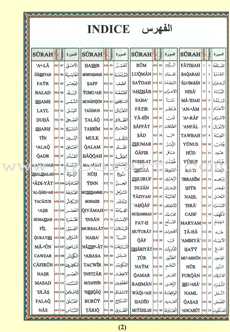 Tajweed Qur'an (Whole Qur’an, With Spanish Translation and Transliteration) (7"x9") (Colors May Vary) مصحف التجويد