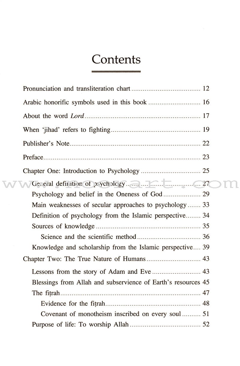 Psychology from the Islamic Perspective