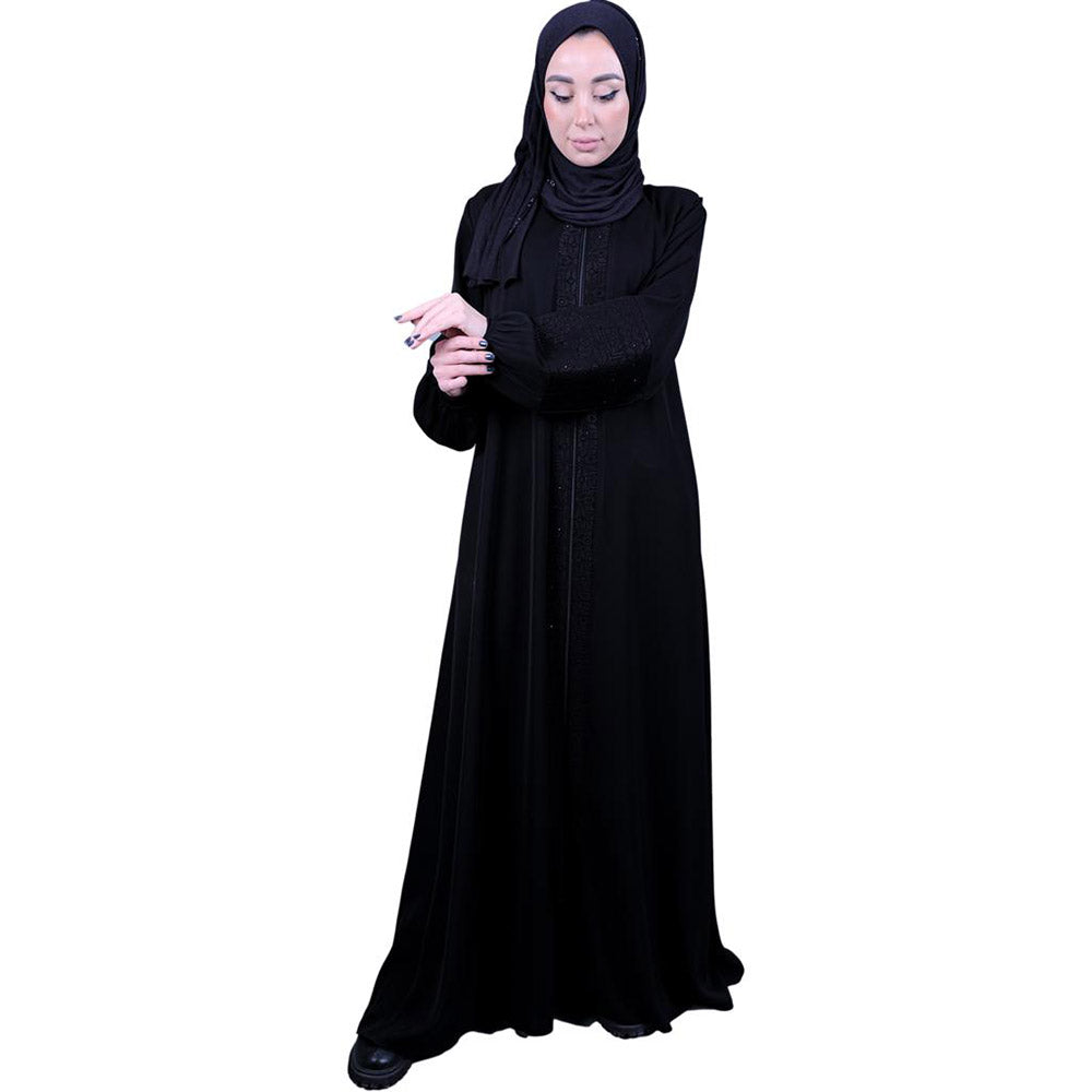 Al-Qadri Abayas: Discover Comfort and Elegance with Our Beautiful Black Embroidery Arabic Abaya Collection for Women – Long Prayer Dresses for Modern Muslim Fashion