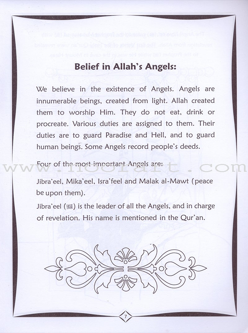 Colour & Learn About the Six Pillars of Islamic Faith