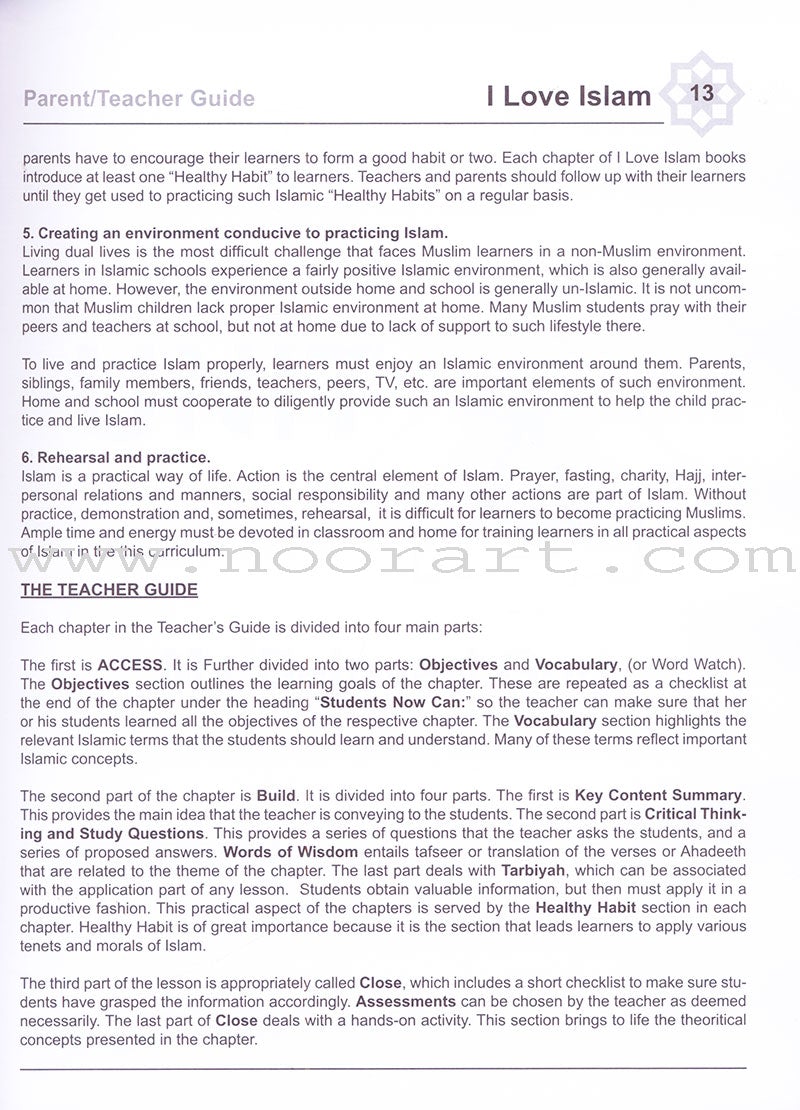 I Love Islam Teacher/Parent Guide: Level 1