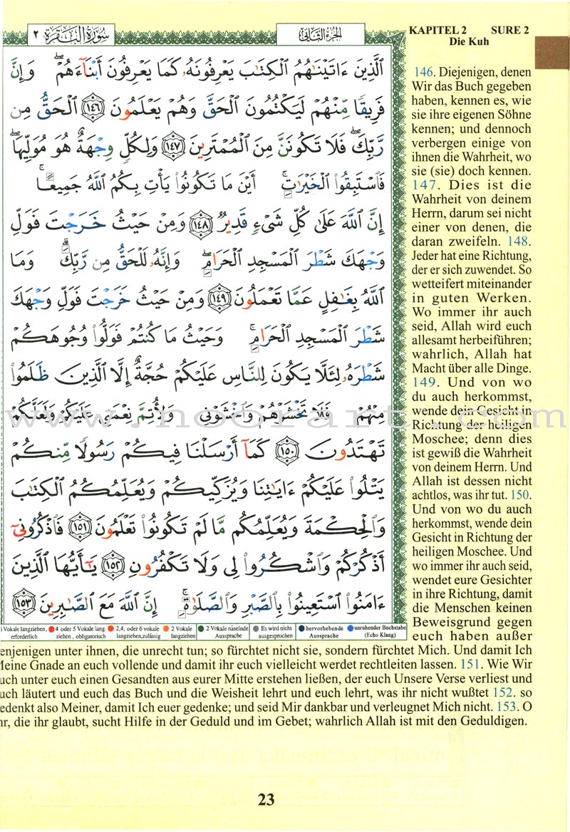 Tajweed Qur'an (Whole Qur’an, With German Translation and Transliteration)