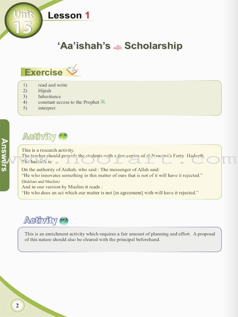 ICO Islamic Studies Teacher's Manual: Grade 8, Part 2