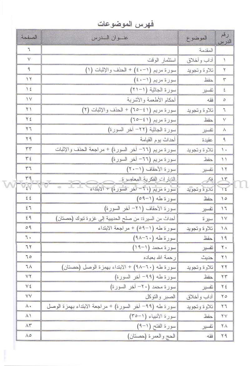 Permanent Qur'anic Centers Curriculum: Level 3, Part 2 منهاج المراكز القرآنية الدائمة