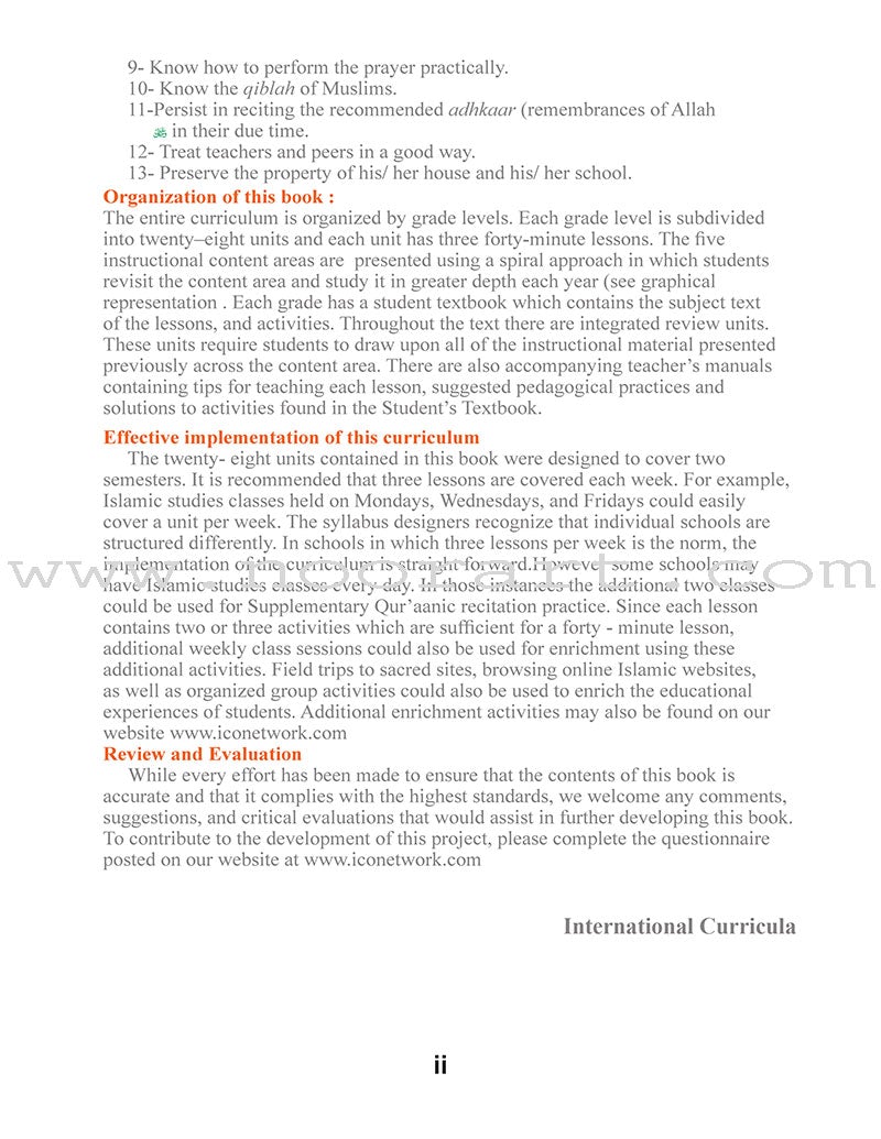 ICO Islamic Studies Textbook: Grade 3 (Light Edition)