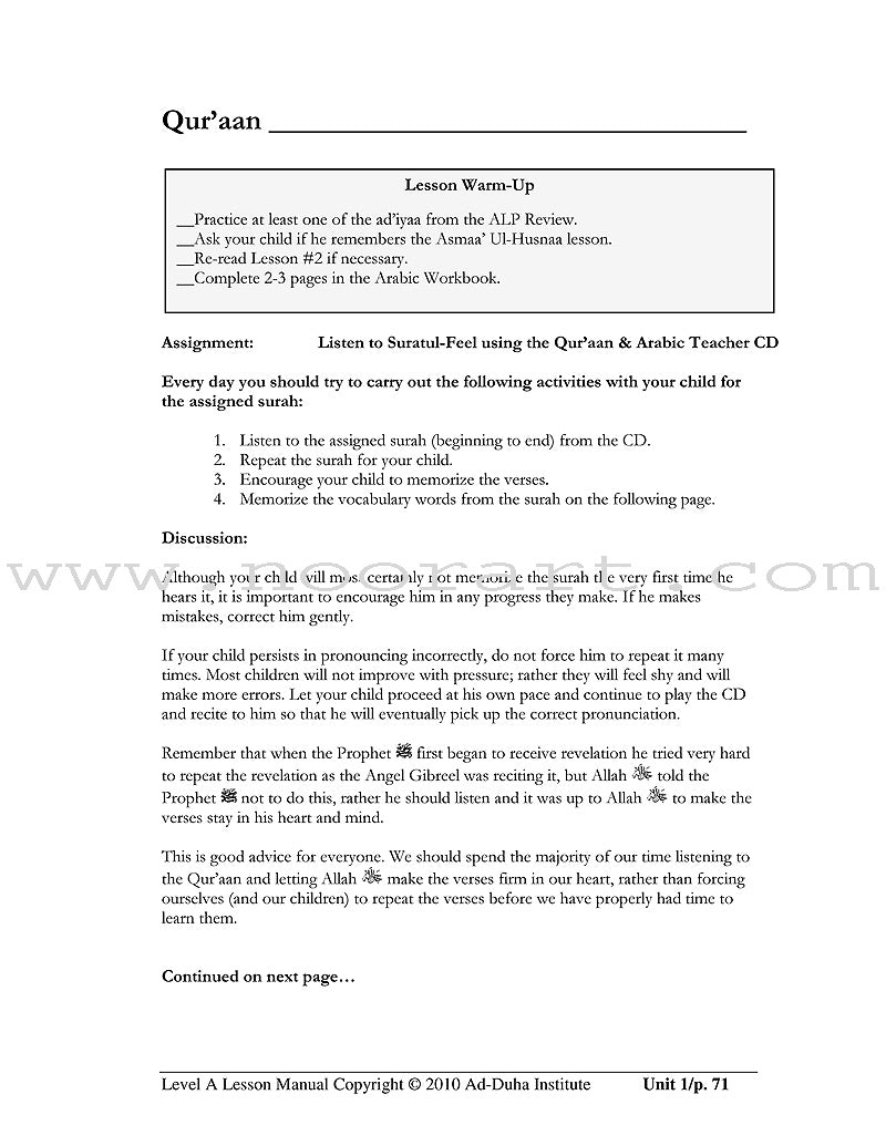 Lesson Manuals: Level A Part 2 (Unit 6-10)