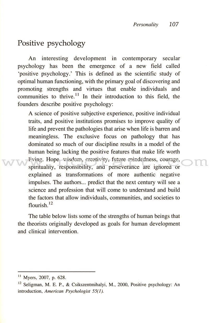 Psychology from the Islamic Perspective