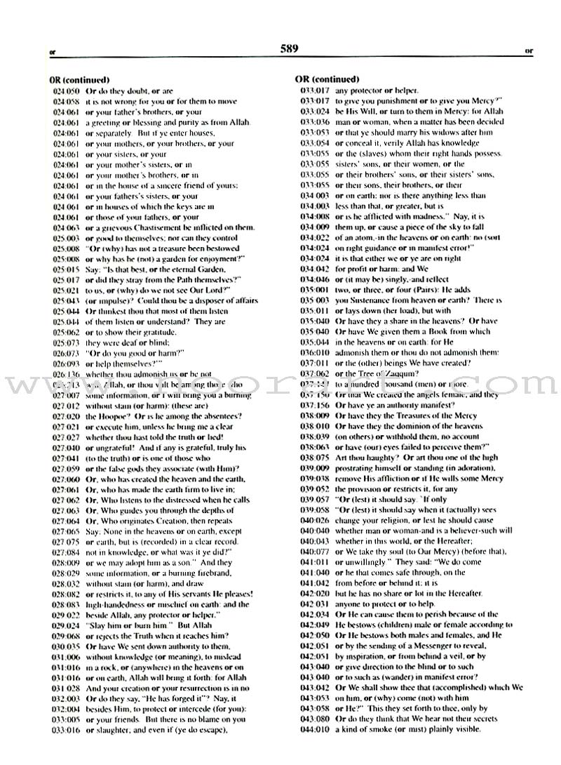 An Exhaustive Concordance of the Meaning of the Qur'an