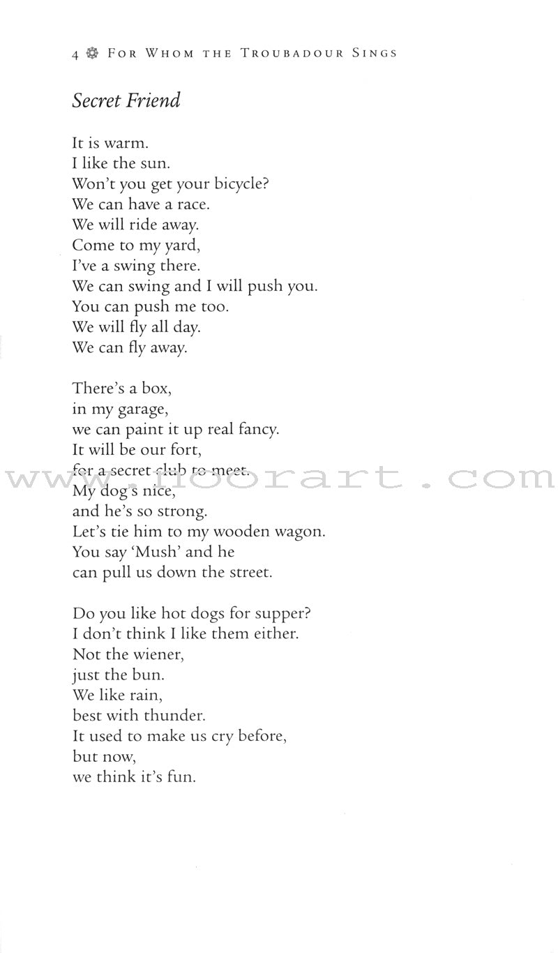 For Whom the Troubadour Sings