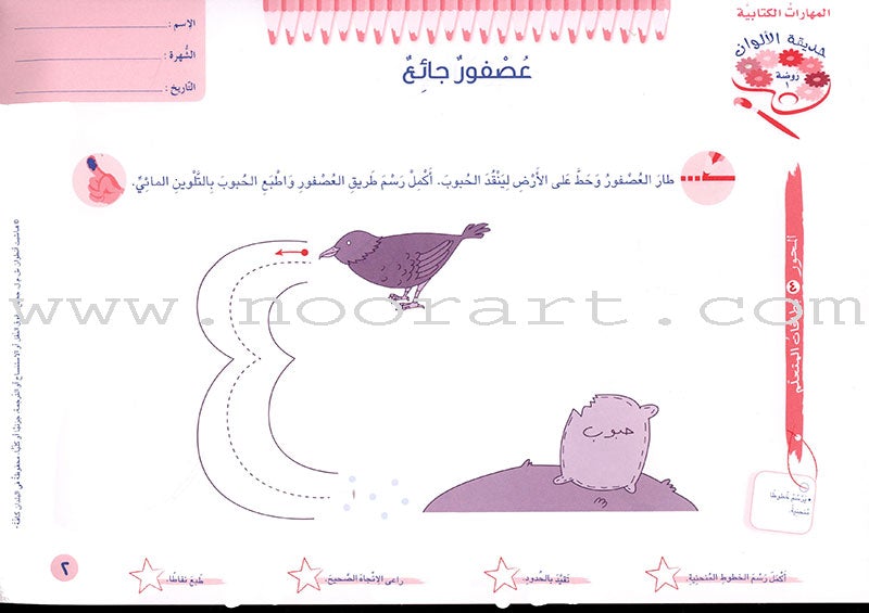 Educational Card - Collection of Letters and Numbers: Level KG1, Part 2 باقة حروف وأرقام