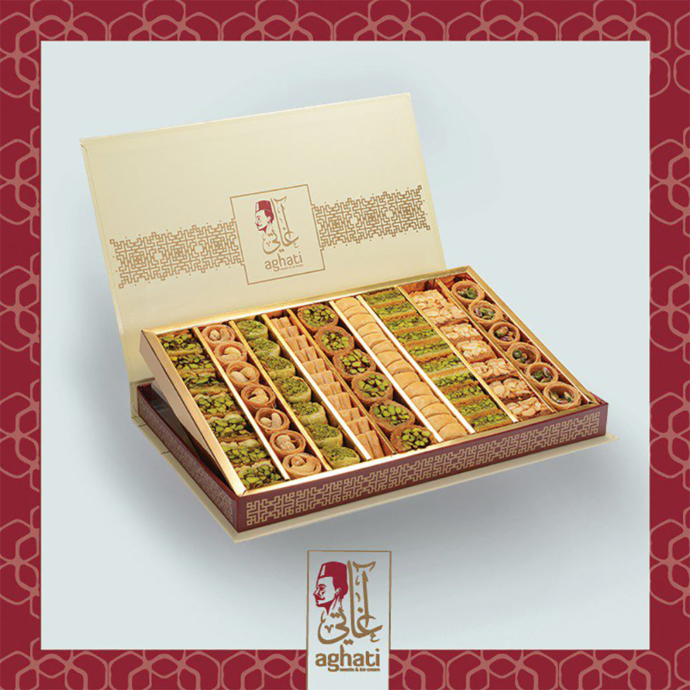 Premium Mix of Baklava Delights | Authentic Baklava Dessert in a Luxurious Box مشكل بقلاوه