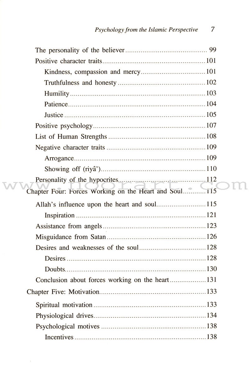 Psychology from the Islamic Perspective