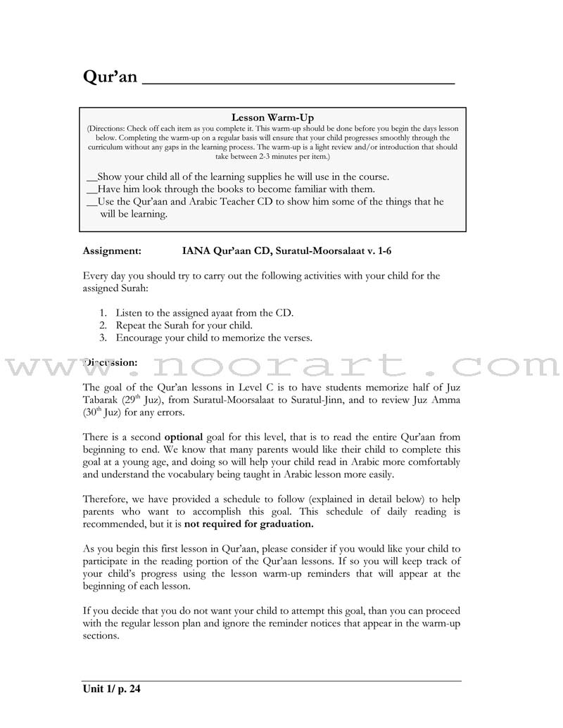 Lesson Manuals: Level C Part 1 (Unit 1-5)