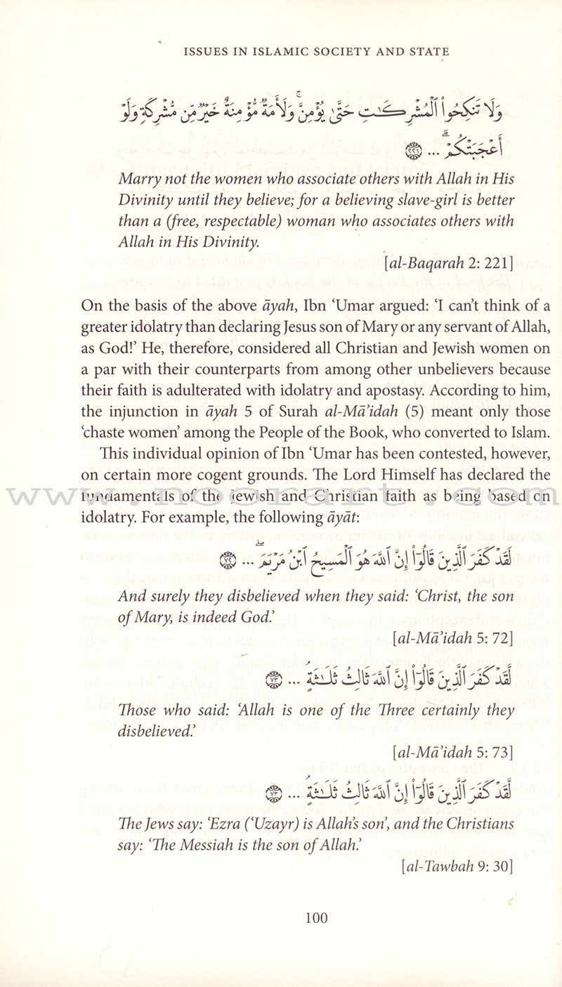 Issues in Islamic Society & State (Paperback)