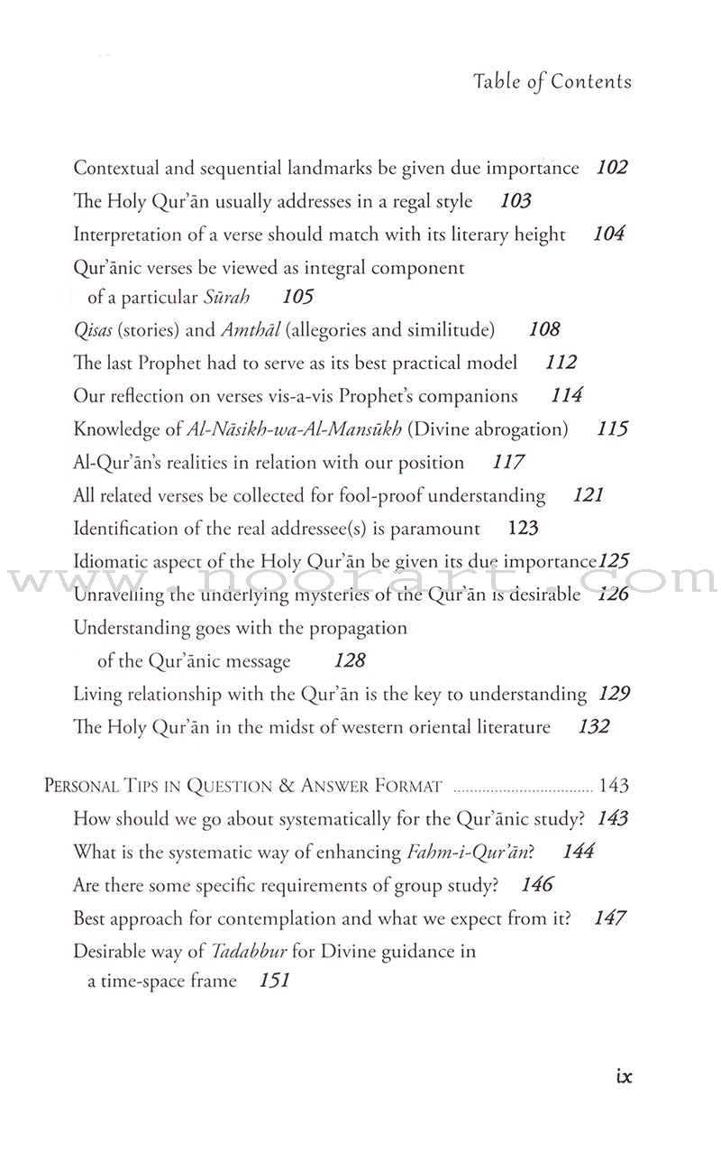 Inspirations from The Qur'an