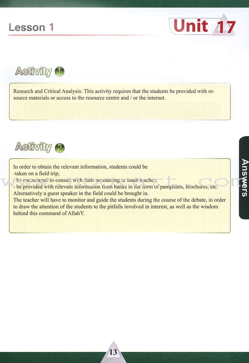 ICO Islamic Studies Teacher's Manual: Grade 11, Part 2