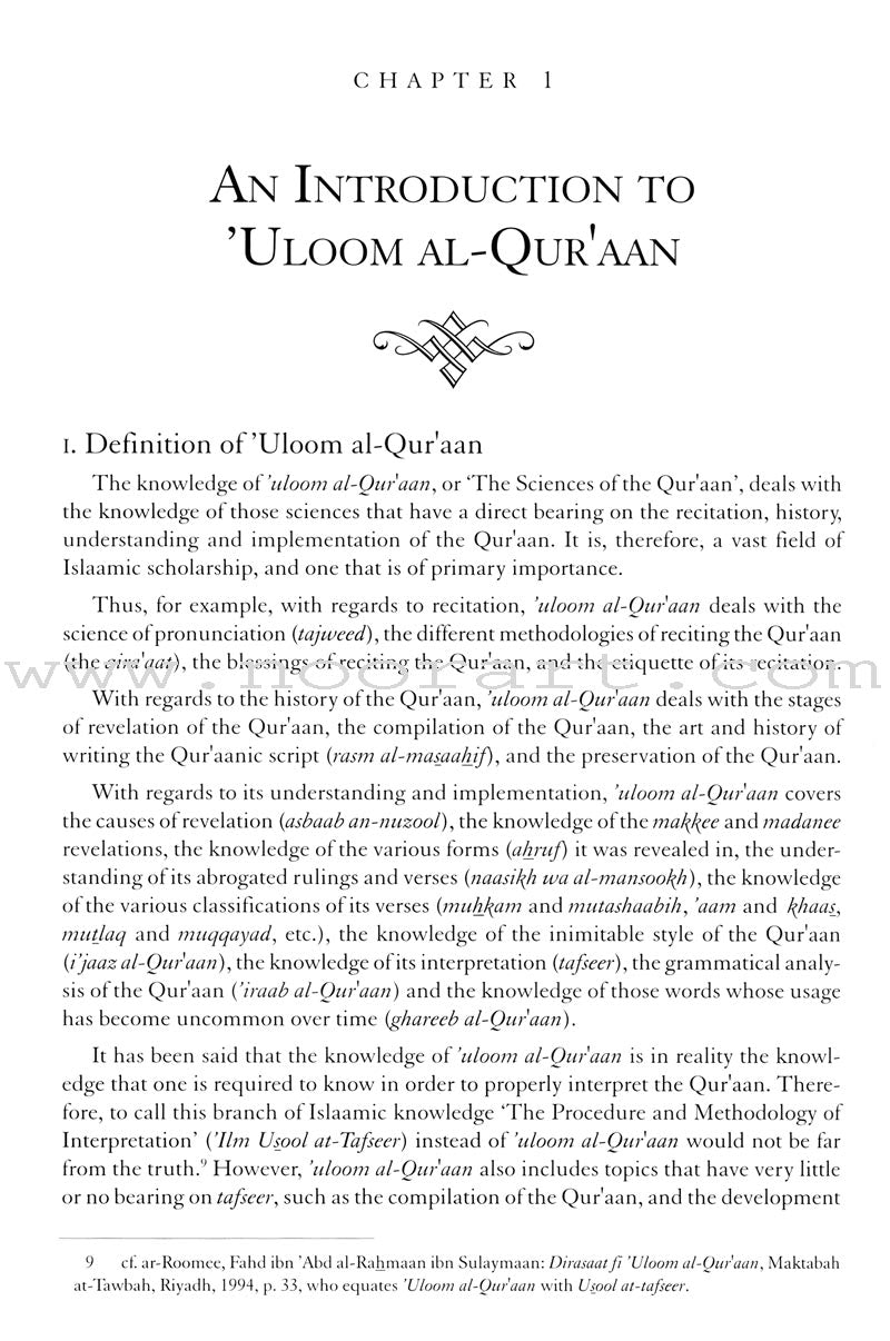 An Introduction to the Sciences of the Qu'raan