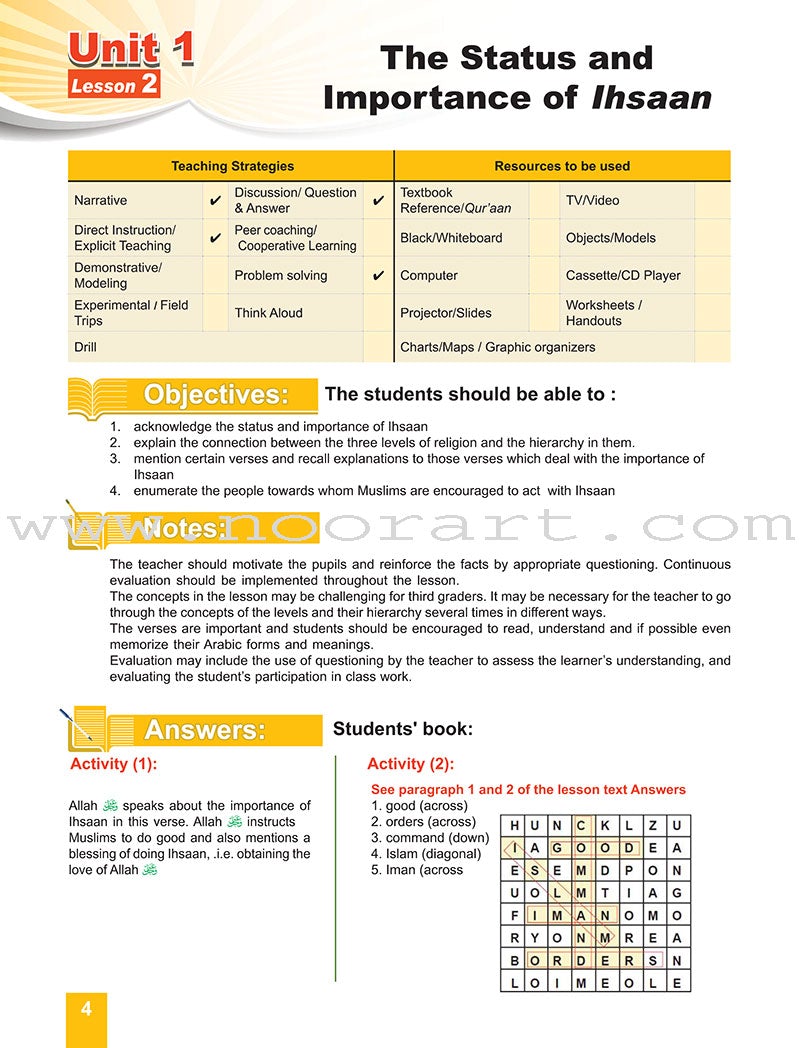 ICO Islamic Studies Teacher's Manual: Grade 3 (Light Edition)