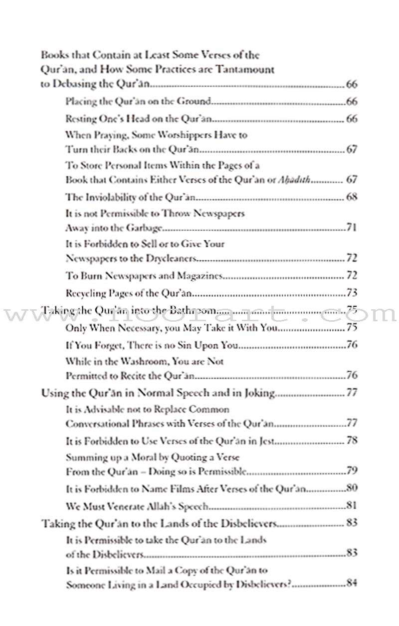 Islamic Rulings Regarding the Qur'an