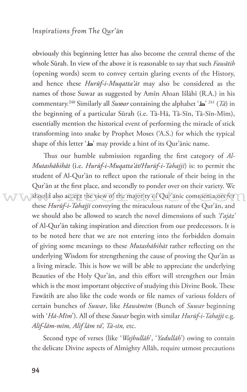 Inspirations from The Qur'an