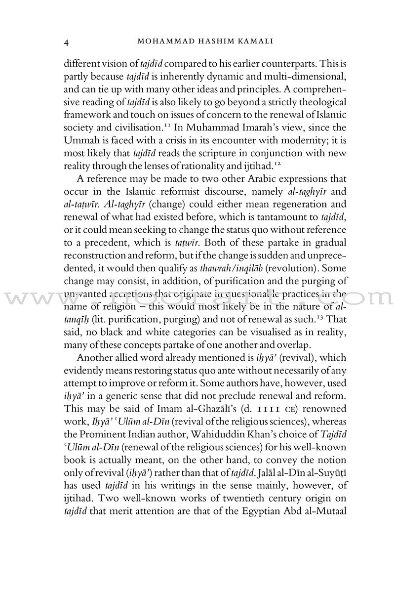 Tajdid, Islah And Civilisational Renewal In Islam