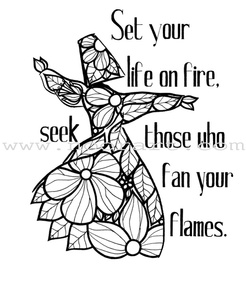 Vibrant Soul: Coloring Inspired by Rumi